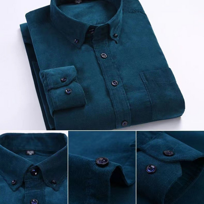 Emanuel | Hombre Camisa de Pana Texturizada