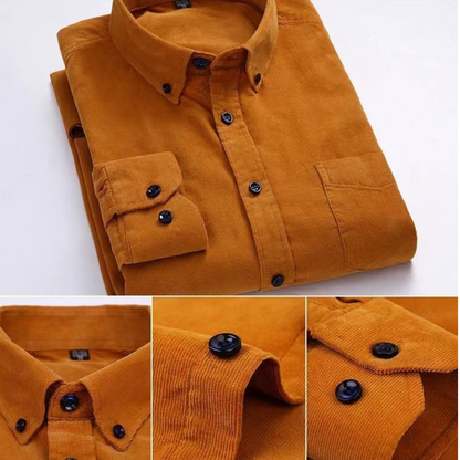 Emanuel | Hombre Camisa de Pana Texturizada