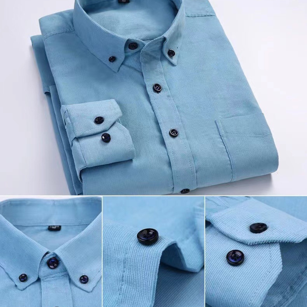 Emanuel | Hombre Camisa de Pana Texturizada