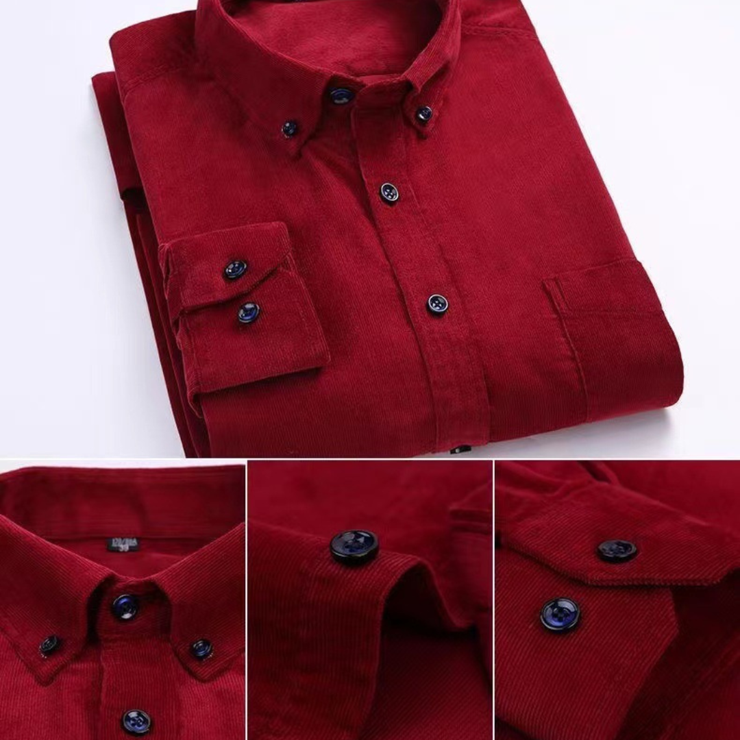 Emanuel | Hombre Camisa de Pana Texturizada