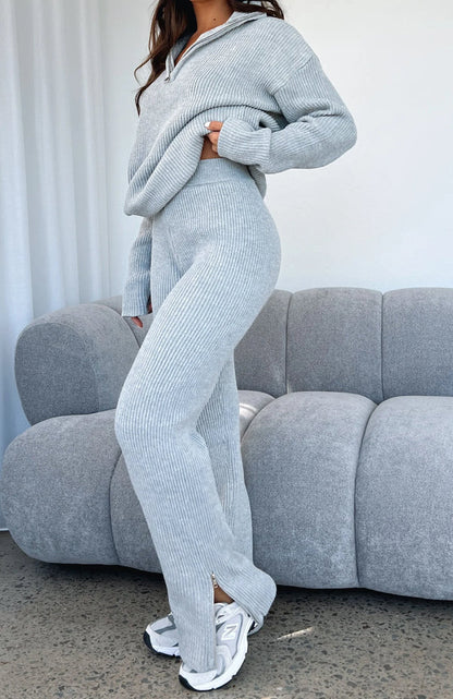Fauve | Mujer Conjunto de Canalé con Suéter Oversize y Pantalón Ancho