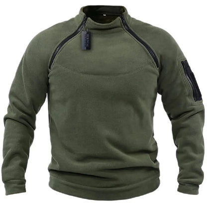 Victor | Hombre Suéter con Cremallera de Estilo Militar Acolchado
