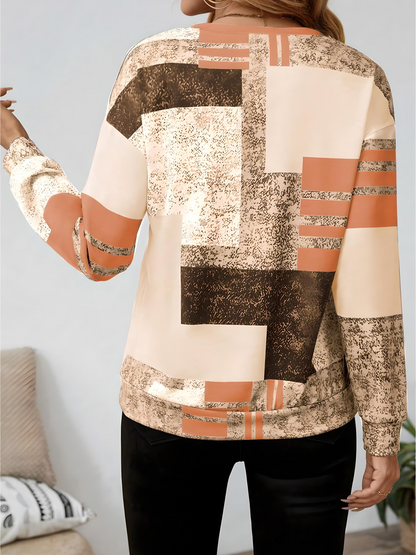 Sandra | Mujer Blusa con Media Cremallera Frontal