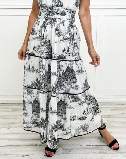 Savannah | Mujer Vestido Maxi en Capas Romántico