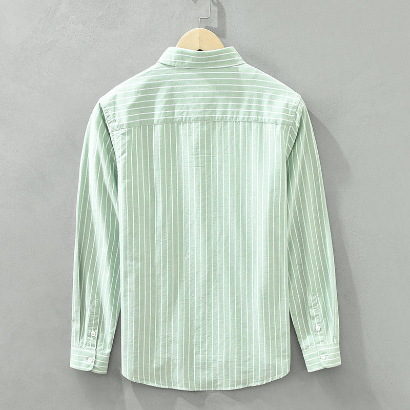 Noud | Hombre Camisa de Lino a Rayas