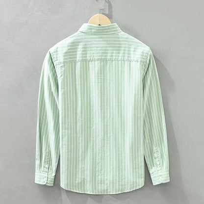 Noud | Hombre Camisa de Lino a Rayas