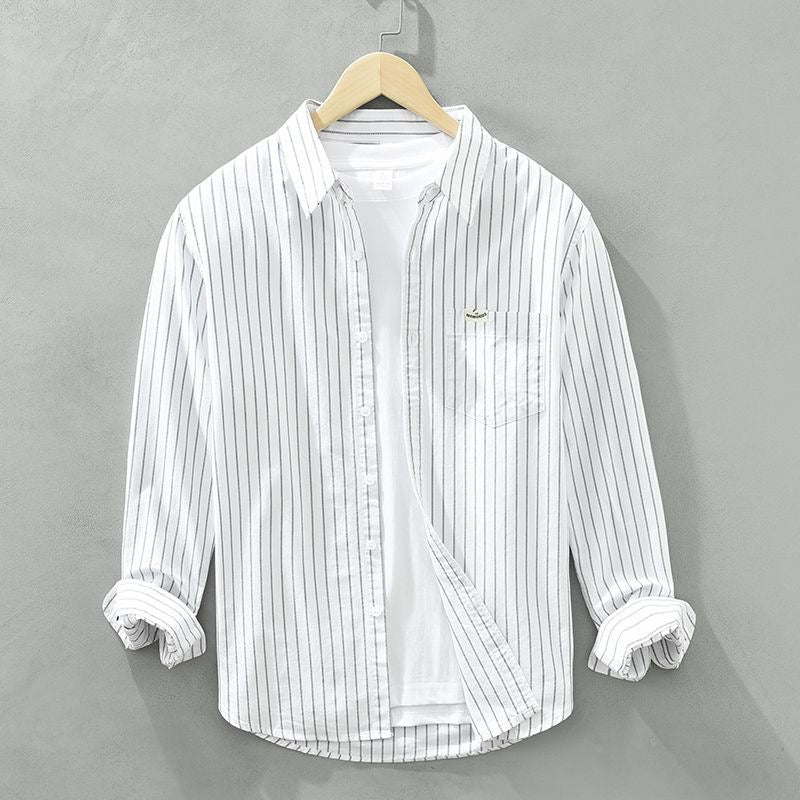 Noud | Hombre Camisa de Lino a Rayas