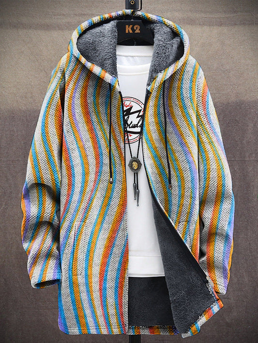 Indira | Hombre Chaqueta de Punto con Estampado Artístico