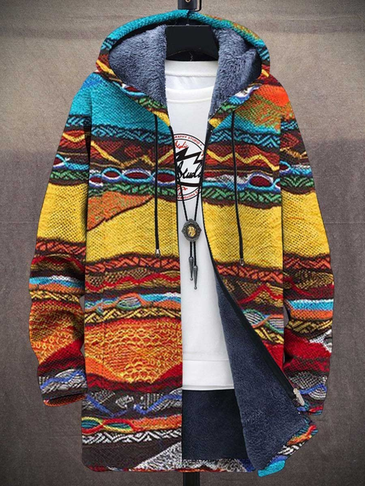 Jindalee | Mujer Cárdigan de Punto con Estampado Artístico