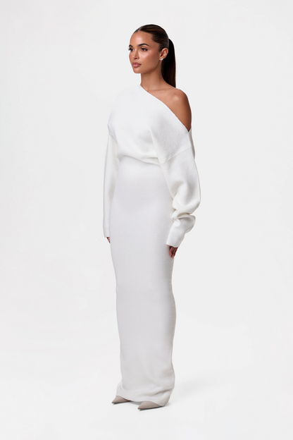 Bente | Mujer Vestido de Punto Sin Tirantes Ceñido