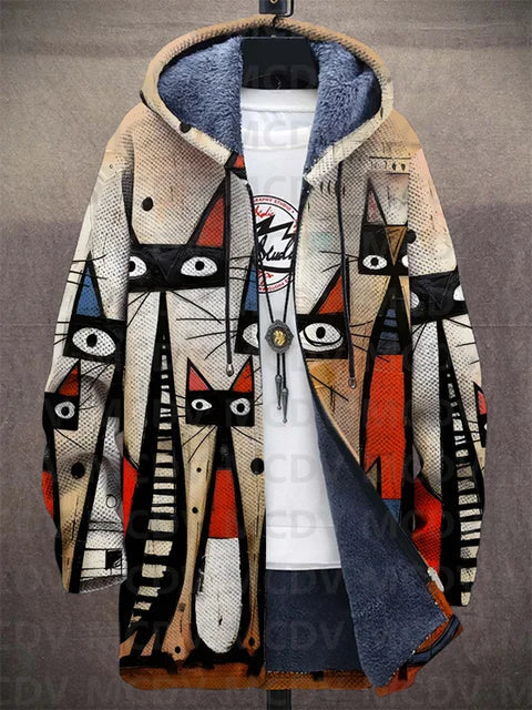 Kiara | Hombre Chaleco de Punto con Estampado Artístico