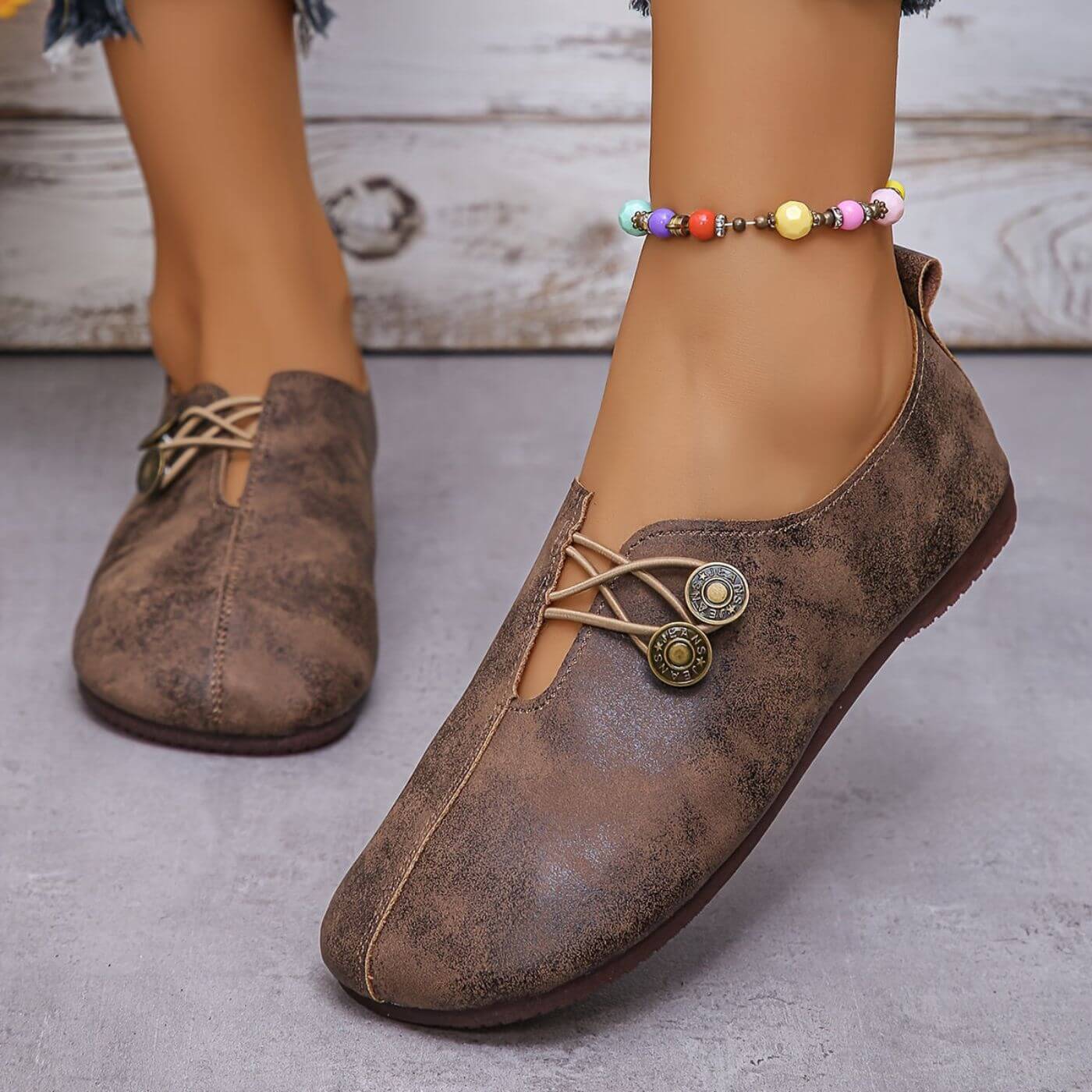 Demi | Mujer Zapatos de Ante con Cierre Elástico y Plantilla Acolchada