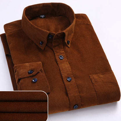 Emanuel | Hombre Camisa de Pana Texturizada