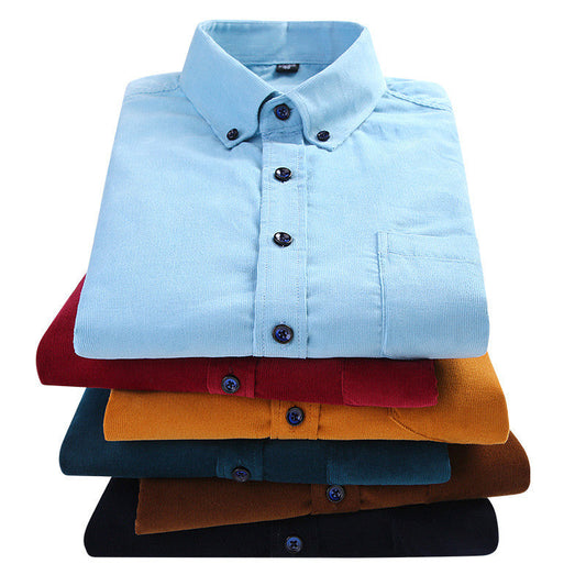 Emanuel | Hombre Camisa de Pana Texturizada