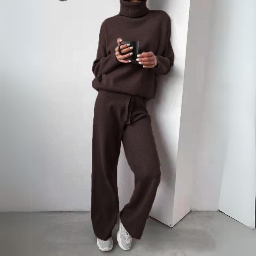 Yara | Mujer Conjunto de Dos Piezas de Algodón con Suéter y Pantalón