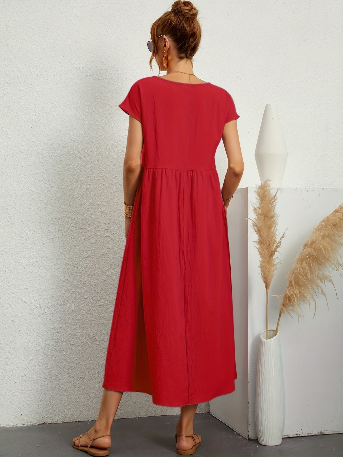 Wietske | Mujer Vestido Primaveral Favorecedor Atemporal