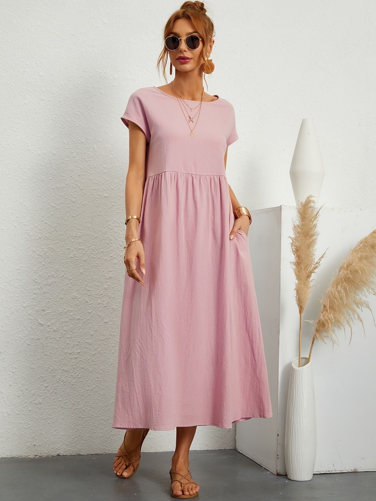 Wietske | Mujer Vestido Primaveral Favorecedor Atemporal