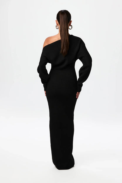 Bente | Mujer Vestido de Punto Sin Tirantes Ceñido