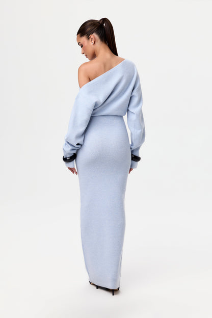 Bente | Mujer Vestido de Punto Sin Tirantes Ceñido