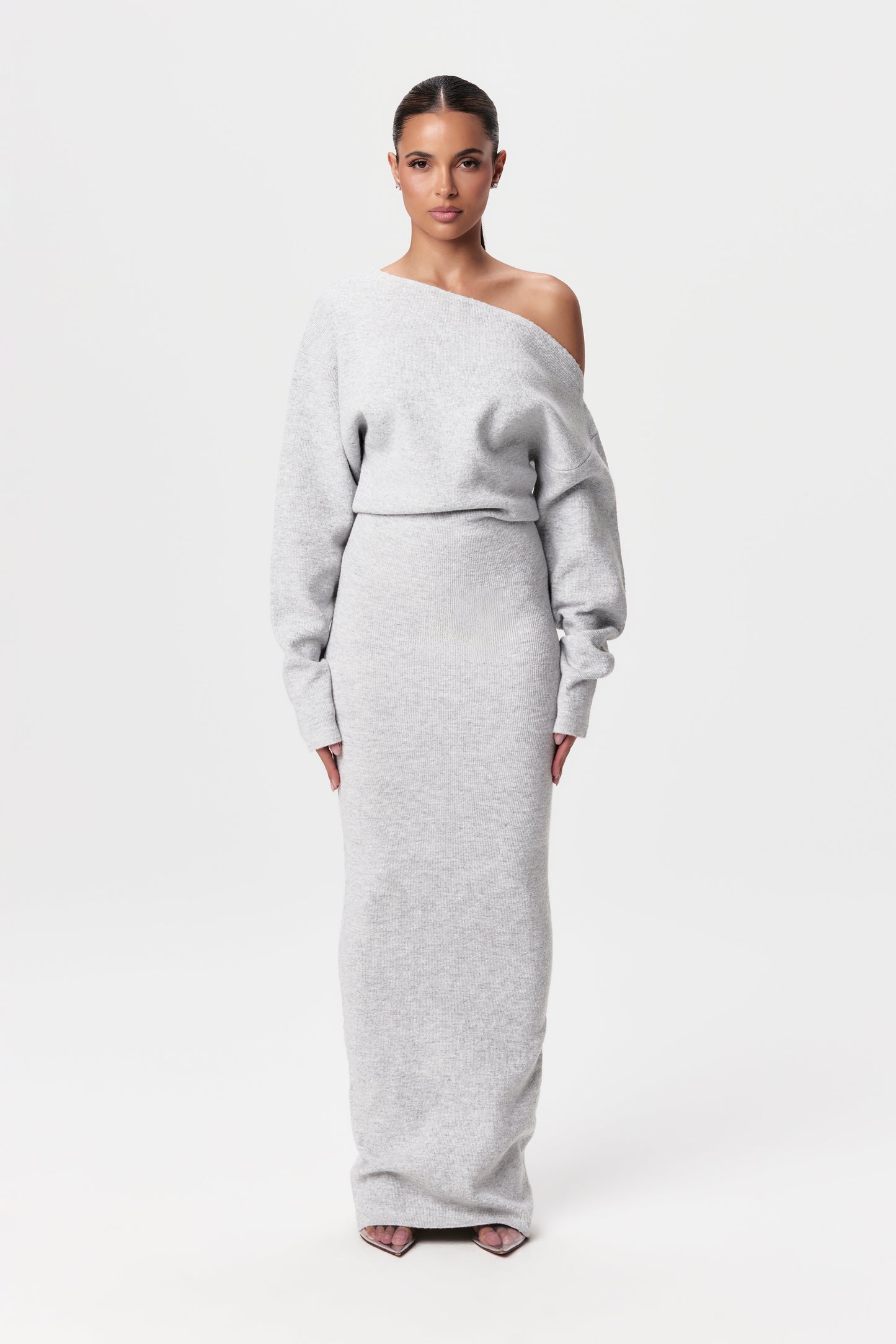 Bente | Mujer Vestido de Punto Sin Tirantes Ceñido