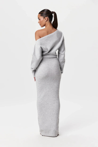Bente | Mujer Vestido de Punto Sin Tirantes Ceñido