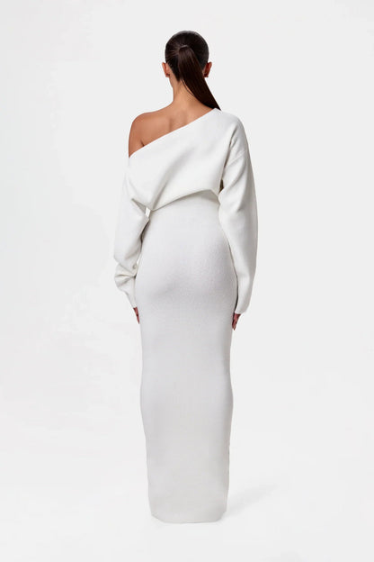 Bente | Mujer Vestido de Punto Sin Tirantes Ceñido