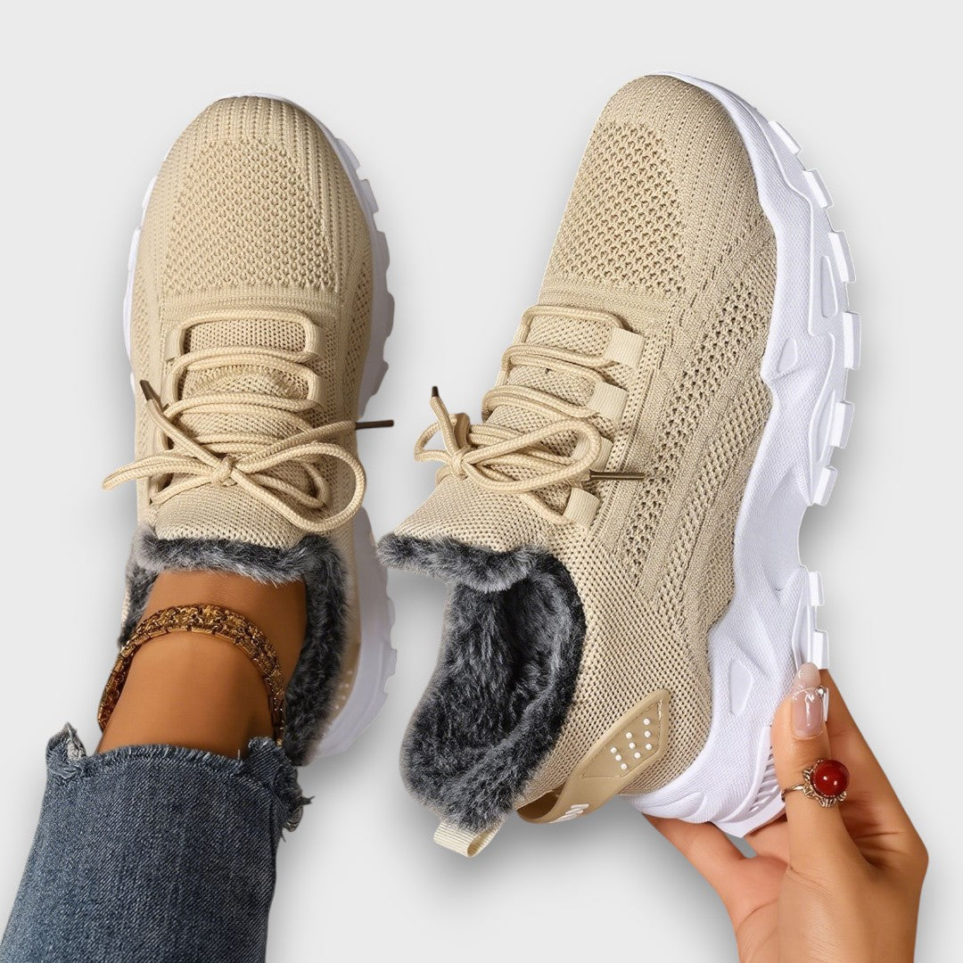Jorivienne | Mujer Zapatillas de Invierno Forradas con Cordones