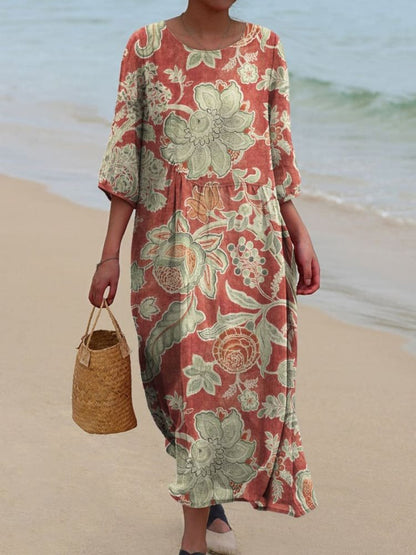 Delilah | Mujer Maxi Vestido Floral Fluido