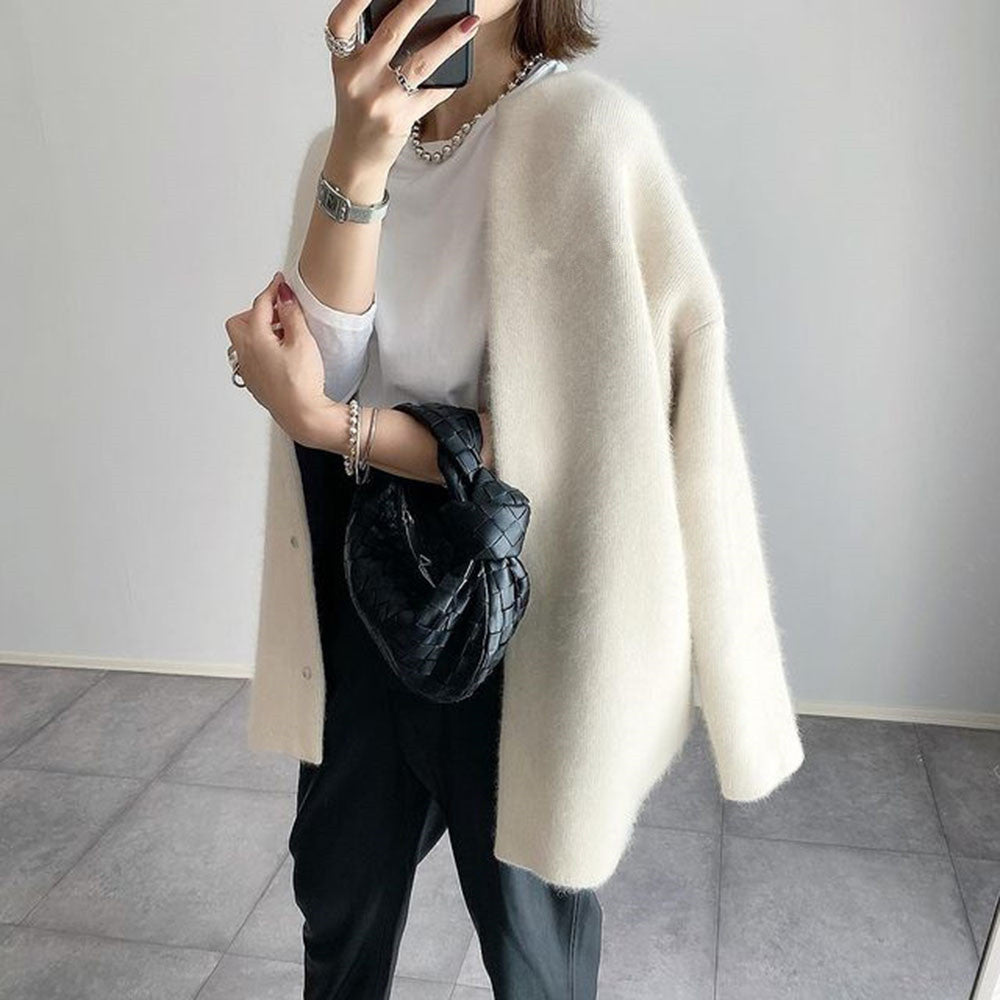 Chloé | Mujer Cárdigan de Punto Elegante Atemporal