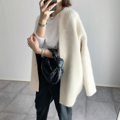 Chloé | Mujer Cárdigan de Punto Elegante Atemporal