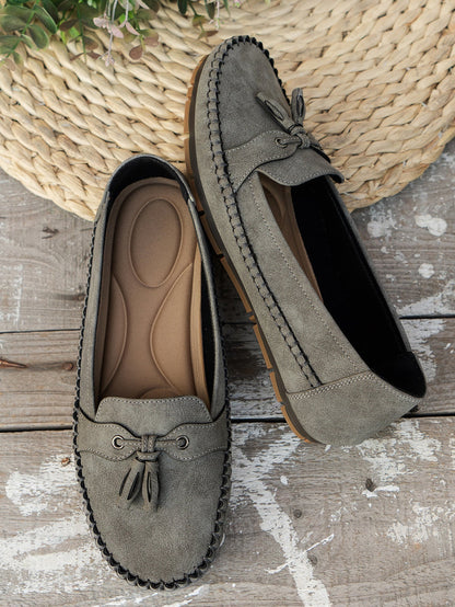 Mariska | Mujer Zapatos Vintage con Detalle de Lazo y Plantilla Acolchada