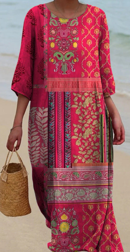 Delilah | Mujer Maxi Vestido Floral Fluido