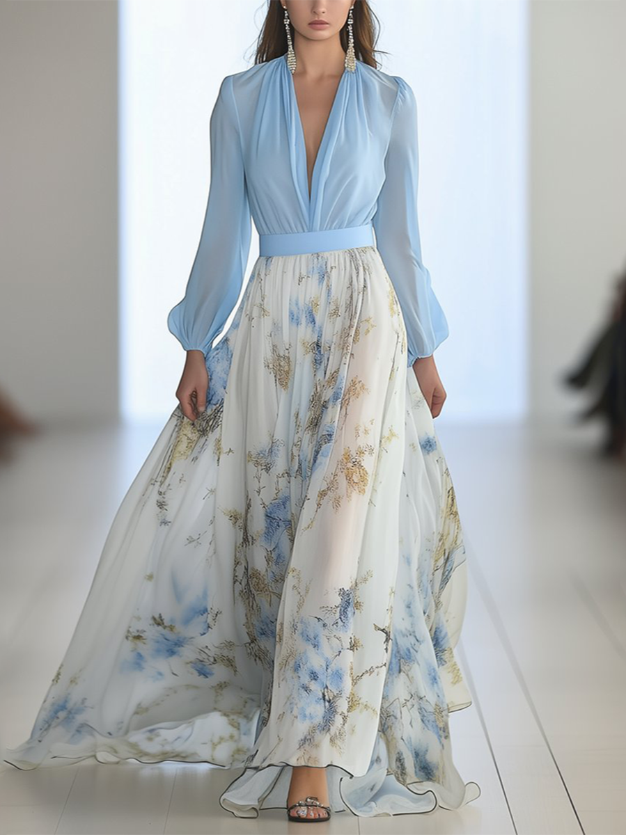 Guusje | Mujer Vestido Largo Floral y Fluido