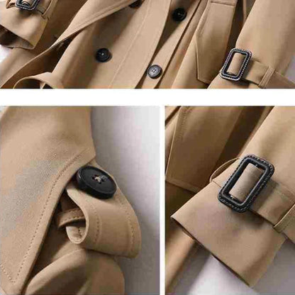 Evelyn | Mujer Gabardina Trench Clásica con Cinturón
