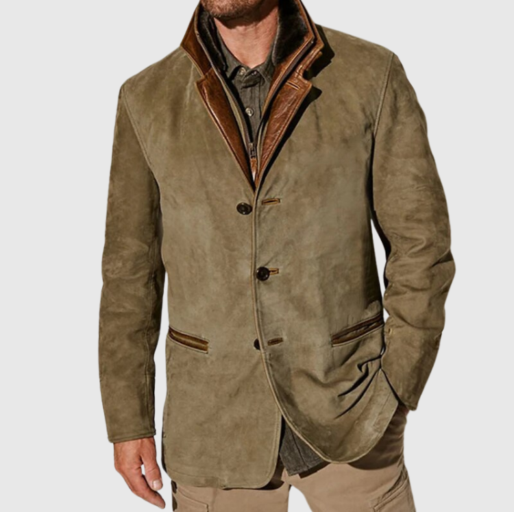 Dries | Hombre Chaqueta Entallada con Cuello Alto