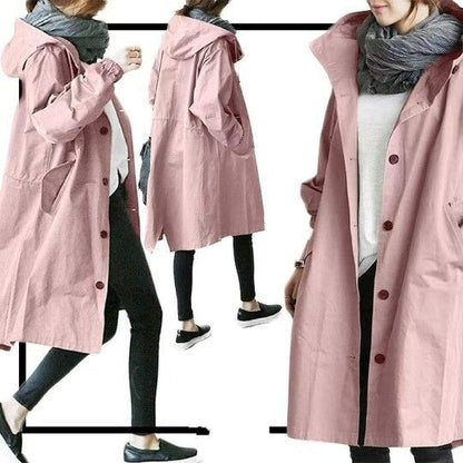 Mandy | Mujer Gabardina Trench Entallada de Media Longitud