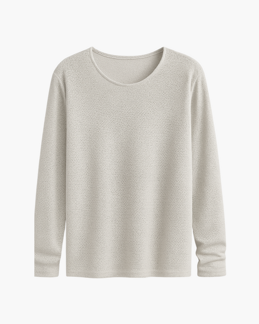 Dani | Mujer Camisa de Punto Fina con Efecto Transparente
