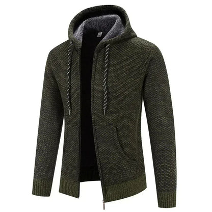Daan | Hombre Sudadera con Capucha y Cremallera con Forro de Lana