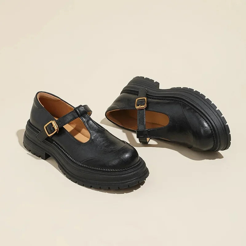 Mujer Zapatos Mary Jane con Correa y Hebilla