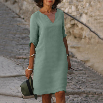 Charm | Mujer Vestido con Escote en V y Cobertura de Abdomen