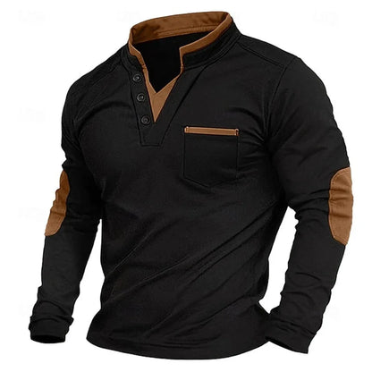 Marcus | Hombre Camisa de Manga Larga con Detalles en Contraste
