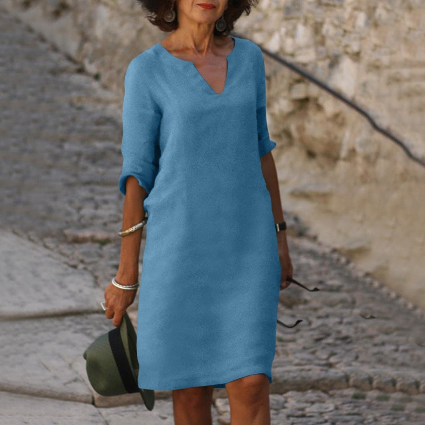 Charm | Mujer Vestido con Escote en V y Cobertura de Abdomen