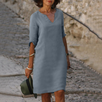 Charm | Mujer Vestido con Escote en V y Cobertura de Abdomen