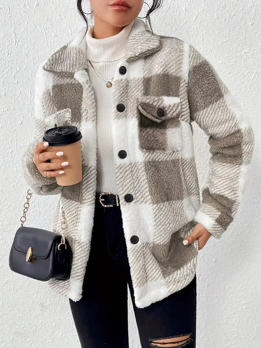 Gabriella | Mujer Chaqueta con Botones Acogedora para Capas