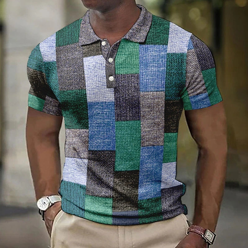 Reijer | Hombre Polo Multicolor de Corte Moderno