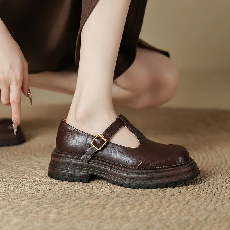 Mujer Zapatos Mary Jane con Correa y Hebilla