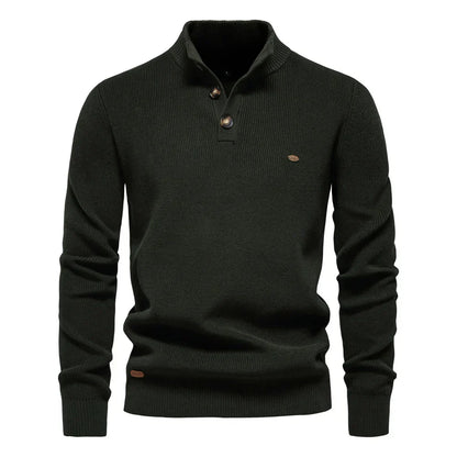 Koelman | Hombre Suéter de Algodón Slim con Detalles de Botones