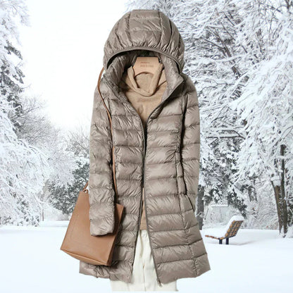 Peri | Mujer Chaqueta Puffer Acolchada Ajustada con Capucha