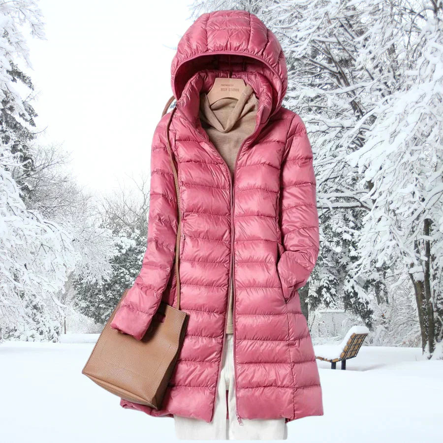 Peri | Mujer Chaqueta Puffer Acolchada Ajustada con Capucha