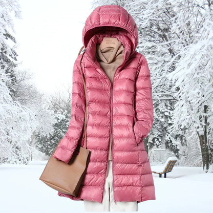Peri | Mujer Chaqueta Puffer Acolchada Ajustada con Capucha